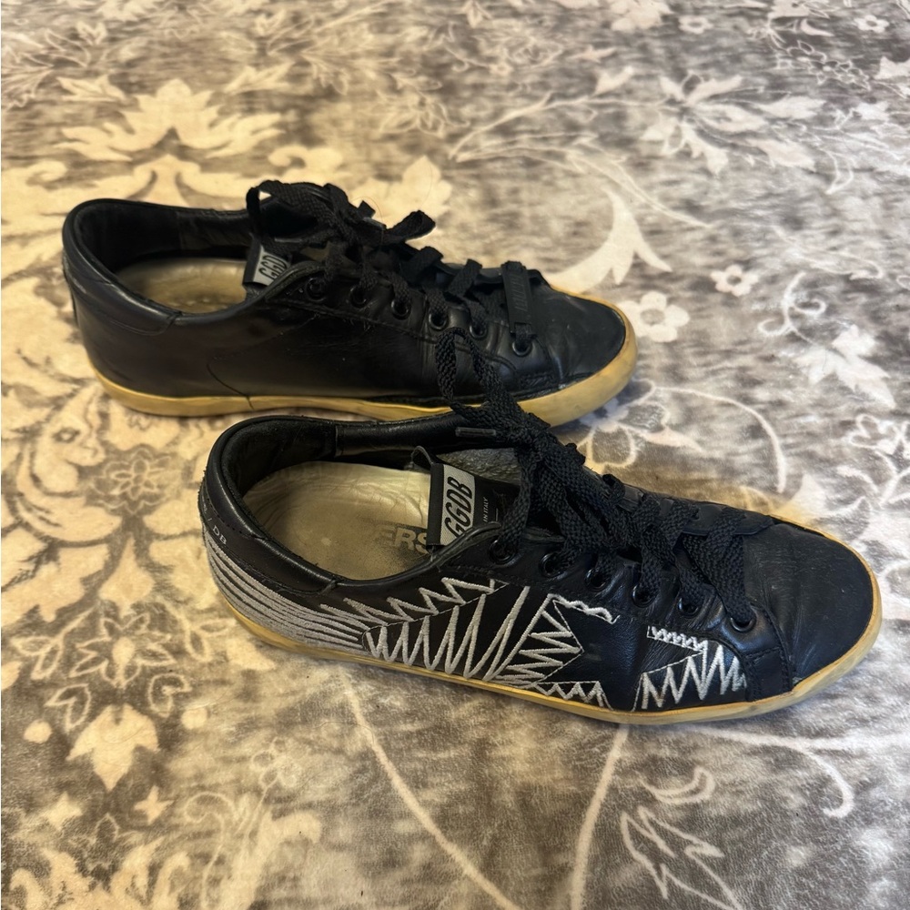 Golden Goose Black and White Sneakers